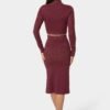 bebe2121_merlot_3_f1e501a6-f600-46a8-b6c3-dd80af857d44 Lurex Rib Cropped Kit Set